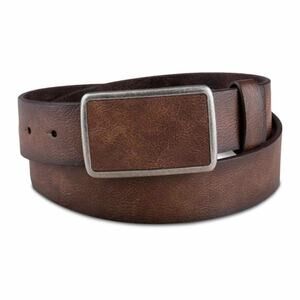 Sun + Stone Mens Brown Faux Leather Buckle
Dress Casual Belt